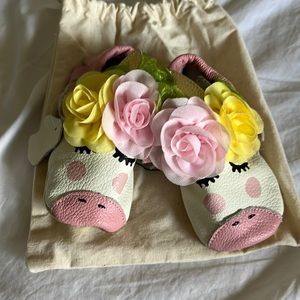 Unicorn moccasin baby first soft sole shoes for 18-24 months NWT